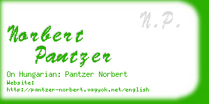 norbert pantzer business card